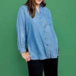 Refinery29 X Eloquii Chambrey Shirt